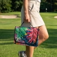 thumbnail image 3 of COEQINE Golf Cart Seat Cover Towel with Foldable Design and Carry Handle, Universal 51.2"x30.3", Comfort Quilted Polyester, 4 Front Pockets, Easy to Clean, Colorful Tropical Leaf, 3 of 8