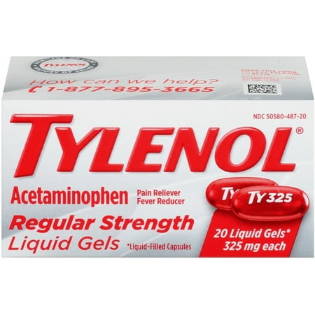 TYLENOL Regular Strength Liquid Gels 20 ea (Pack of 3)