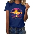 thumbnail image 2 of Teissuly Women's Fashion Crewneck Printed Short Sleeve T-shirt Casual Loose Shirt Tops, 2 of 7