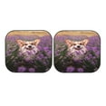 thumbnail image 7 of Balery 2 Piece Dog in Lavender Flowers Car Windshield Sun Shade|Foldable Front Windshield Shade for Car Front Window for Most Sedans SUV Truck-Medium, 7 of 7