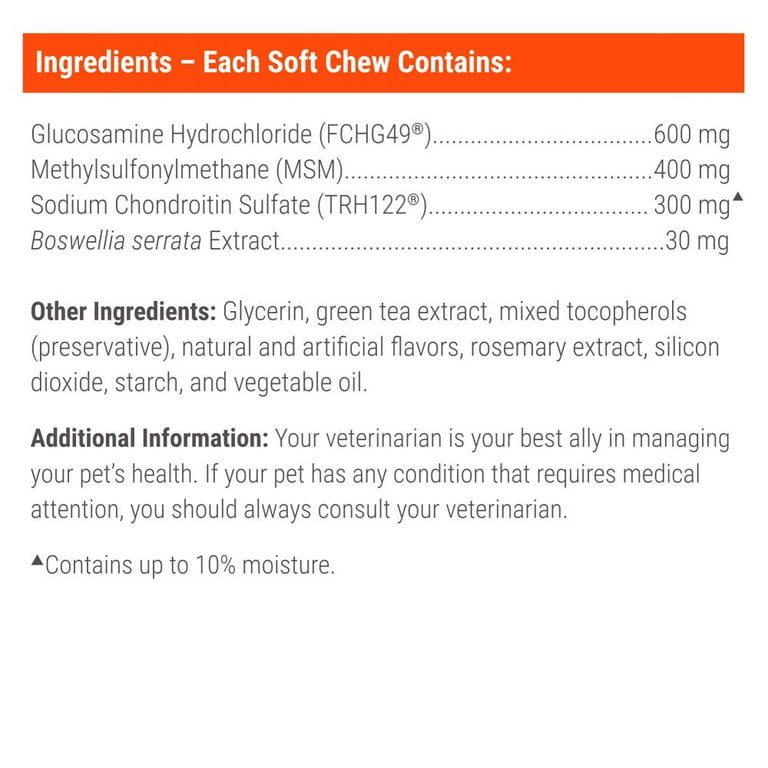 Nutramax Cosequin Dog Joint Health Supplement, MSM & Omega-3s, 120