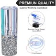 thumbnail image 4 of Gifts for Women Girl Friends, Art Glitter Skinny Tumblers with Lids 20oz,Abstract Confetti Insulated Iced Coffee Mug Slim Tumbler Reusable Travel Cups, 4 of 6