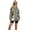 Green Flower, variant on Women Camo Print Crew Neck Long Sleeve Sweatshirt, Loose Side Slit Tunic Pullover Top, Casual Back To School Fall Loose Fit Sweatshirt