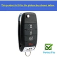thumbnail image 3 of Key Fob Cover Compatible with Kia Optima Sorento Sportage Rio Soul Forte Carens Picanto TPU Keyless Entry Keychain Case Holder Protector,Pink-Silver, 3 of 6