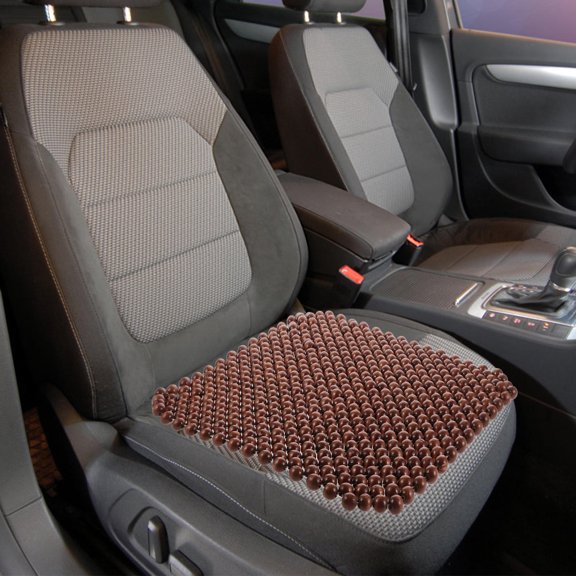 FOMIYES Stylish Wooden Car Cushion Coffee Color Seat Pad for Comfortable Driving