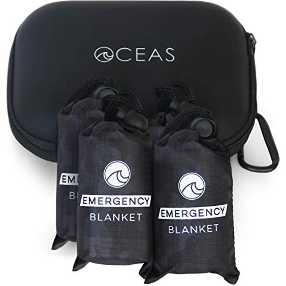 Oceas Outdoor Mylar Emergency Blankets 4 Pack of Extra Large Thermal