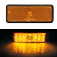 thumbnail image 1 of Horohoroe Universal Motocicleta Scooter Ciclomotor Rectángulo LED Reflector Luz de Freno Cola Lámpara de Freno Ámbar, 1 of 5