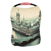 ECZJNT London The Uk Big Ben The Palace Of Westminster Nursing Cover Baby Breastfeeding Infant Feeding Cover Baby Car Seat Cover