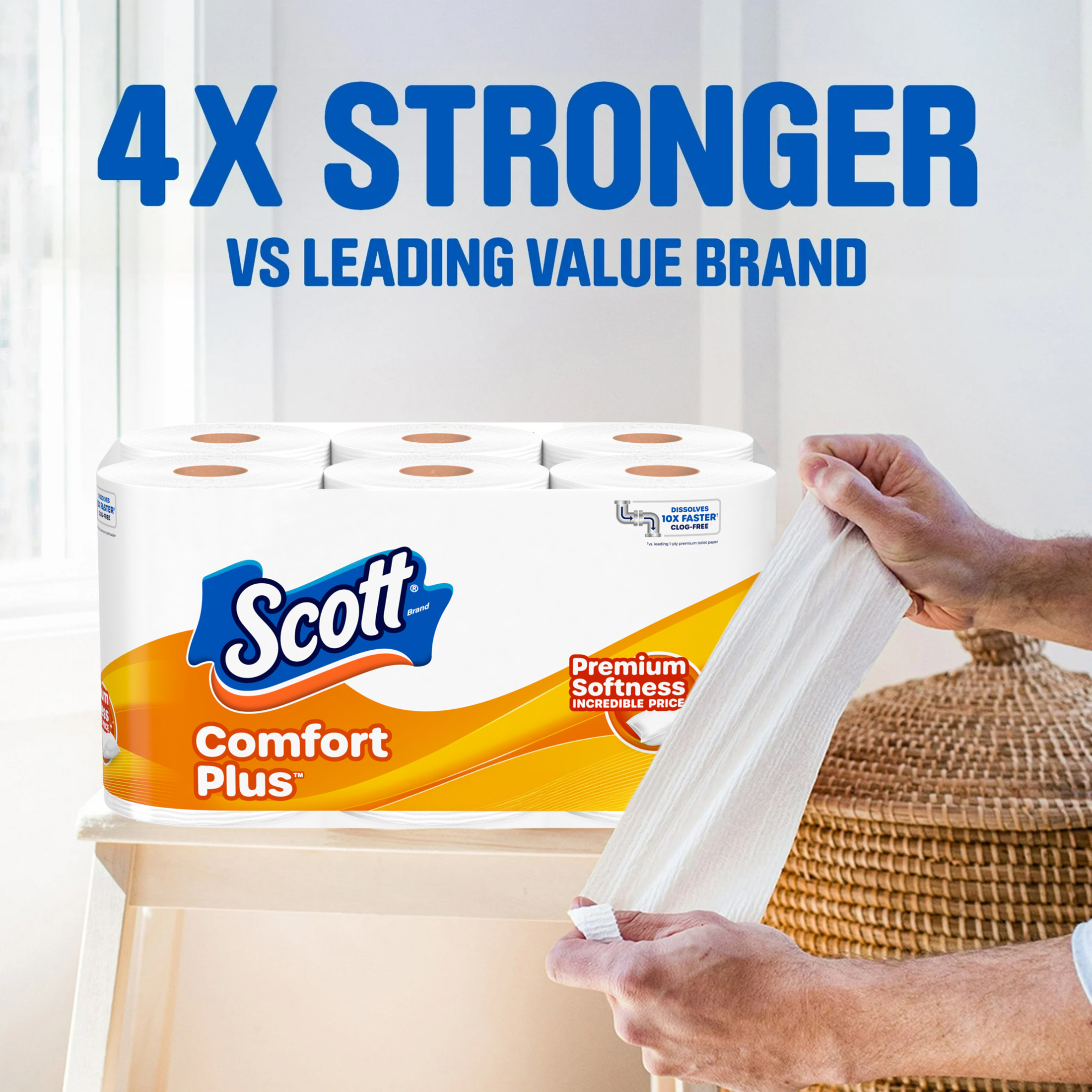 Scott ComfortPlus Toilet Paper, 48 Mega Rolls photo 4