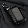 thumbnail image 4 of PENGXIANG Stylish Genuine Leather Car Key Fob Case Cover Keychain Zipper Bag Protector Black One Size, 4 of 8