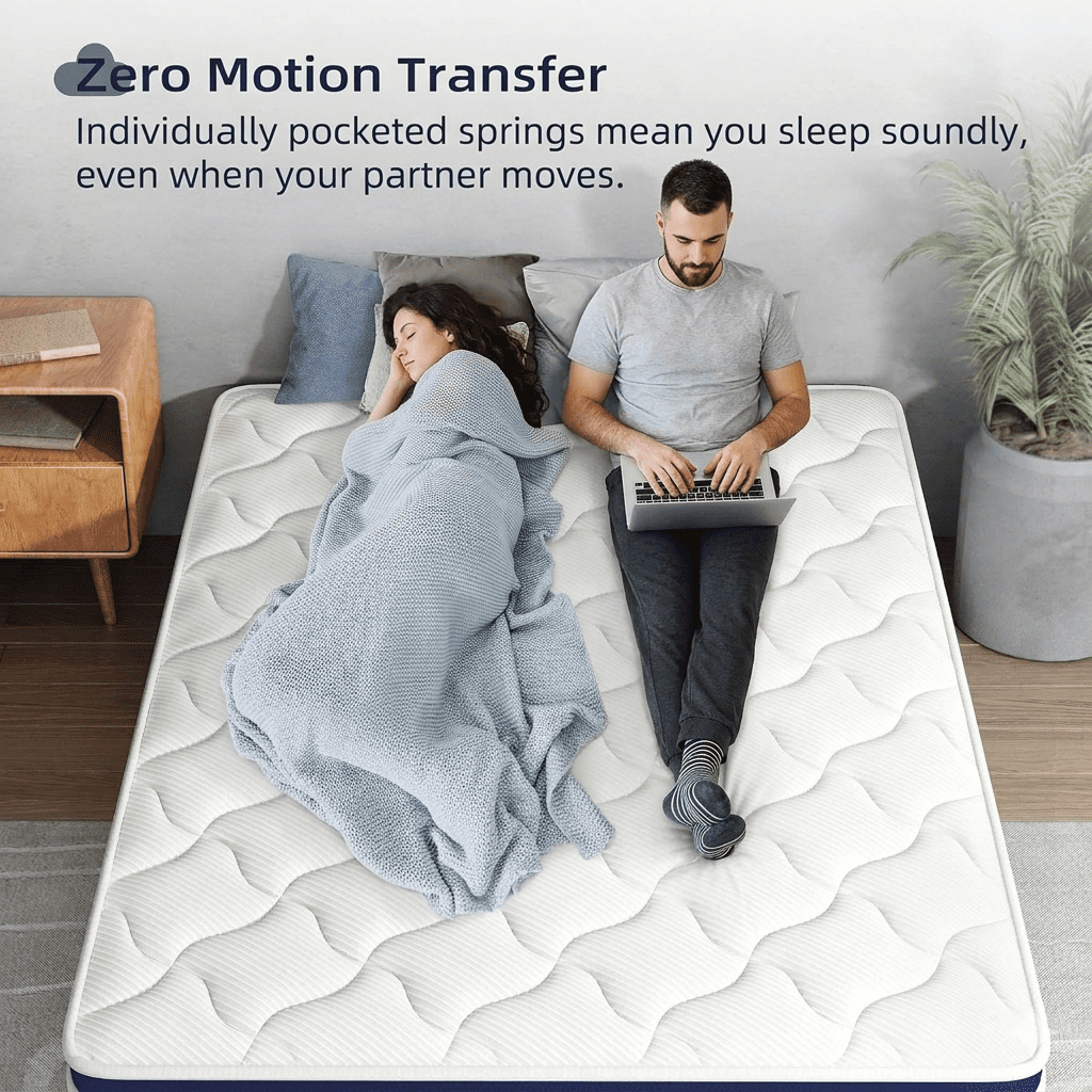 Full Mattress 12 inch, CARZZI LIFE Full Size Mattress in a Box, Gel Memory Foam and Wrapped Pocket Hybrid Spring Mattress, Medium Firm, Zoned Pressure Relief, Edge Support, 365-Night Trial