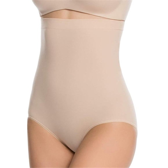 Xingzhi Women Panties High Waist Seamless Briefs Abdomen Control Shaper Panty, Beige, S