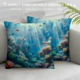 thumbnail image 3 of Autua Coral Reef Fish Sunlight Graphic Decorative Throw Pillow Cover for Home Couch Living Room Bed Sofa - Pack of 1 12x12in, 3 of 5