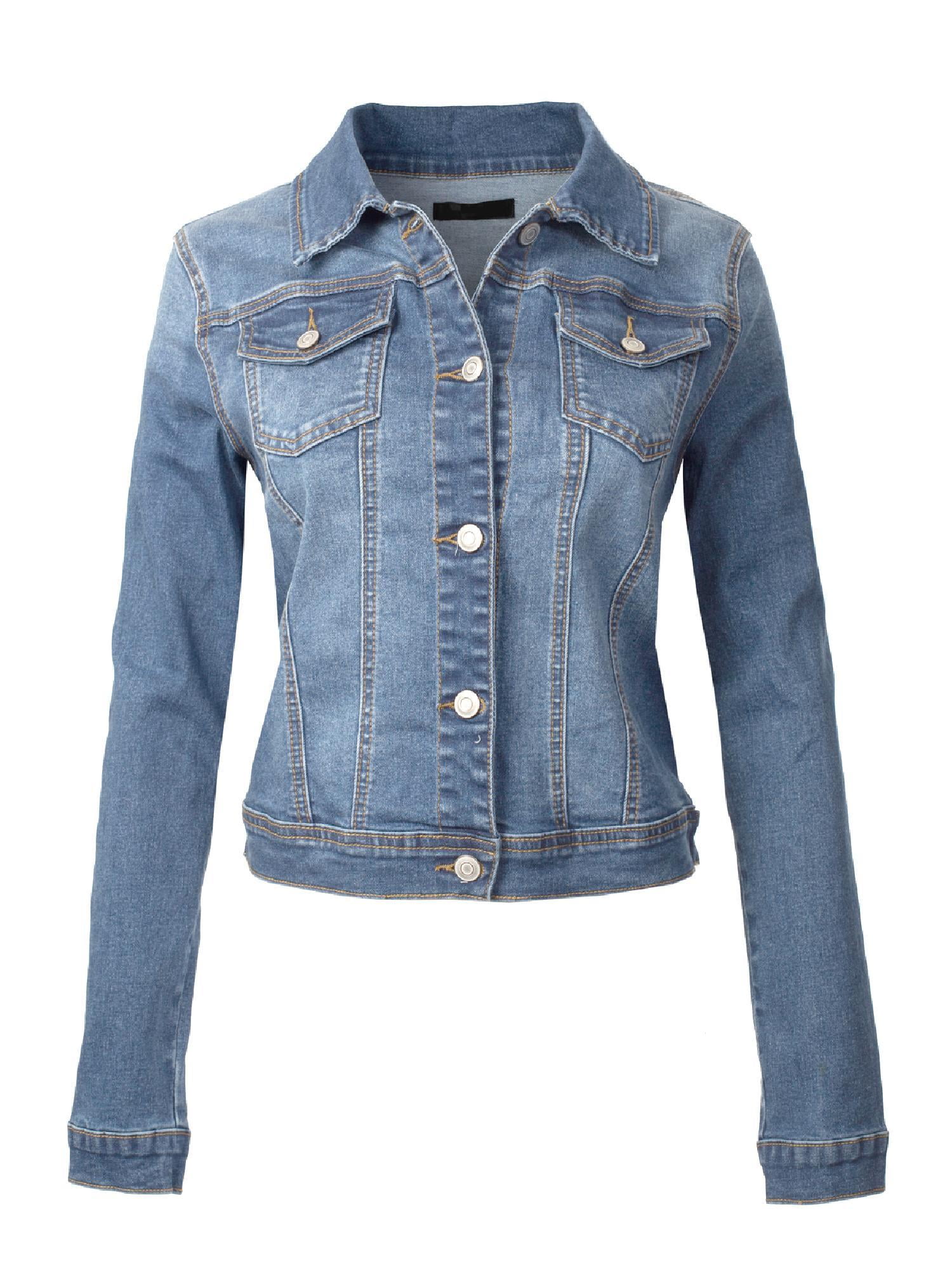 Made by Olivia Women's Classic/ Destroyed Vintage Blue Stone Washed ...