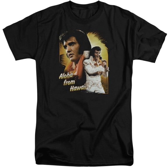 Elvis Presley Aloha S/S Adult Tall Black