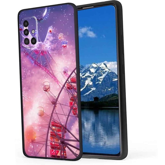Compatible with Samsung Galaxy A51 4G Phone Case, ferris-wheel-25 Case Silicone Protective for Teen Girl Boy Case for Samsung Galaxy A51 4G