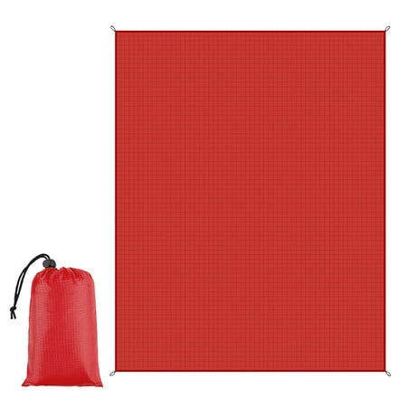 Beach Blanket Camping Blanket Picnic Mat Waterproof Sandproof Foldable Beach Mat Red