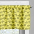 thumbnail image 3 of Ambesonne Royal Valance Pack of 2, Retro Crown Pictogram Pattern, 42"X18", Pastel Yellow Khaki, 3 of 5