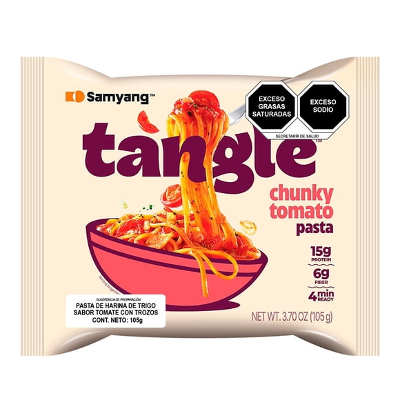 Pasta Tangle sabor tomate en trozos 105 g