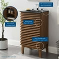 thumbnail image 4 of Sink Vanity Cabinet, Wood, Brown Walnut Black, Modern Contemporary Urban Design, Hotel Bedroom Bathroom Master Suite Guest, 4 of 10