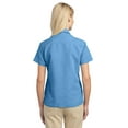 thumbnail image 2 of Port Authority Ladies Patterned Easy Care Camp Shirt-L (Resort Blue), 2 of 2