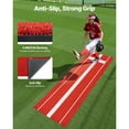 thumbnail image 4 of KFFKFF Softball Pitching Mat, 10x3 ft Baseball Pitching Rubber Mound, Antifade Turf and Antislip Foam Backing Portable Training Aid, 4 of 9