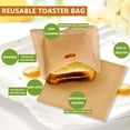 thumbnail image 2 of Non Stick Toaster Bags Reusable and Heat Resistant Easy to Clean,Perfect for Grilled Cheese Sandwiches (4) brown, 2 of 5