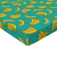 thumbnail image 2 of Ambesonne Banana Fitted Sheet, Tropic Fruit Vivid, Queen Size, Teal Yellow, 2 of 3