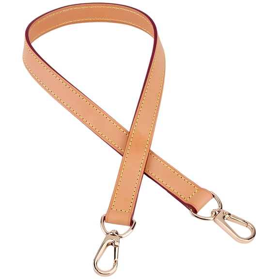 24.6 Inch Genuine Vachetta Leather Bag Strap Replacement Light Brown Leather Purse Handle 0.7 Inch Shoulder Handbag Strap with Golden Buckles for Women Montaigne Accessories DIY