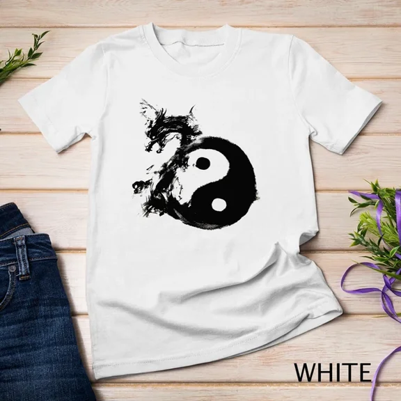 Kiraa Tee With Tai Chi Dragon Watercolor Mixed Martial Art Gift Shirt Unisex S-5Xl T-Shirt Birthday Gifts; For Men & Women