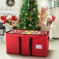 Christmas Ornament Storage Box with Adjustable Dividers Storage Container Keeps 128 Holiday