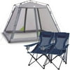 Ozark Trail 10' x 10' Instant Screen Canopy with 2 Chairs Value Bundle