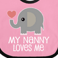 thumbnail image 4 of Inktastic My Nanny Loves Me Grandchild Boys or Girls Baby Bib, 4 of 4