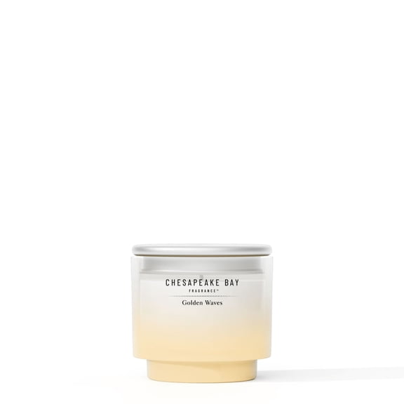 Chesapeake Bay Candle 4.5oz | Golden Waves Scent |Exclusive Mood Evoking Fragrance |Sea Glass-Inspired Jar | Premium Soy Blend Wax with Essential Oils | Coastal Fragrance for Home Décor or Gifting