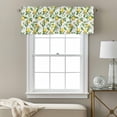 thumbnail image 3 of Lemon with Valance Curtain Green Leaves Flowers Window Valances Rod Pocket Short Curtains Window Treatments for Kitchen Bedroom Bathroom Laundry 60" x 14", 3 of 9