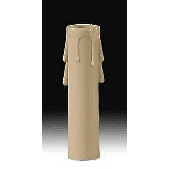 B&P Lamp® Standard Base, Beige Color Plastic Candle Covers, 4" Tall