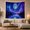 Moon Aurora Lake, variant on Golden Moon in Dark Sky with Evergreen Forest, Mystical Celestial for Space Lovers, Nighttime Wall Art, Housewarming Gift, Tapestry Wall Hanging for Bedroom and Living Room