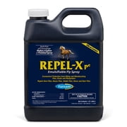 (2 pack) Farnam Repel-X pe Fly Spray Concentrate for Horses & Dogs, Insect Repellent for Mosquitoes, Ticks & Gnats, 32 fl oz Concentrate Makes 8 Quarts