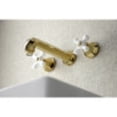 thumbnail image 3 of Kingston Brass KS4122PX Metropolitan 2-Handle Wall Mount Bathroom Faucet, Polished Brass, 3 of 5