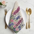 thumbnail image 2 of Watercolor Flowers Cloth Napkins, Retro Botanical Blooms Floral Butterfly Washable and Reusable Dinner Napkins Set of 4, Table Napkin for Kitchen Party Birthday Wedding Hotel Housewarming 20"x20", 2 of 9