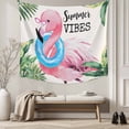 thumbnail image 5 of Summer Pink Flamingo Large Tapestry for Bedroom Wall Hanging Tapestry, Beach Tropical Palm Leaves Ceiling Backdrop Tapestries Poster Blanket Wall Decor for Teens Room Living Room Dorm 86" x 104", 5 of 8