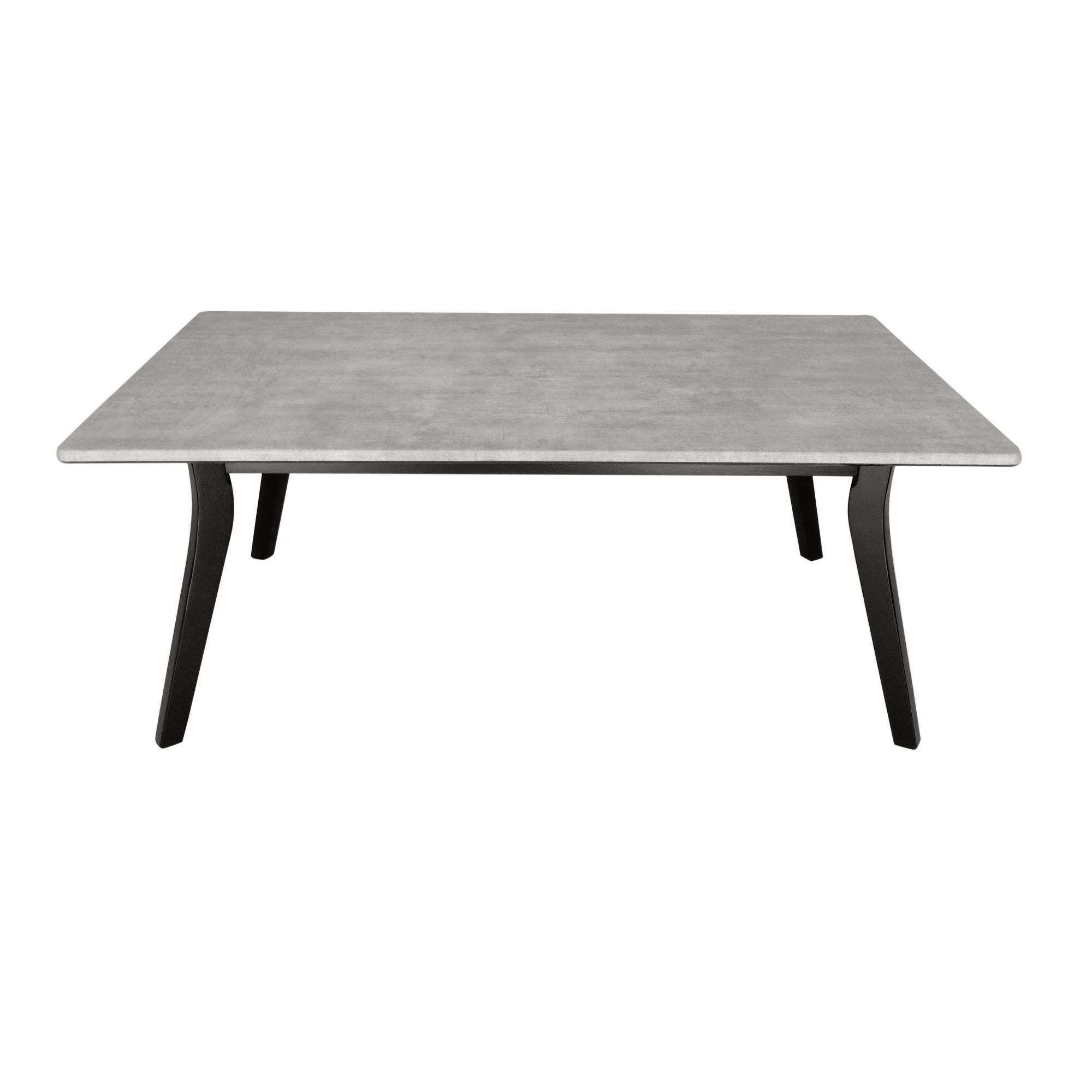 47" Gray and Black Contemporary Curvy Legs Coffee Table