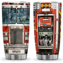 humcustom 20oz Fire Truck Driver Gifts For Dad Husband From Daughter Son Birthday Fathers Day Anniversary for Him Tumbler Cup with Lid, Double Wall Vacuum Insulated Travel Coffee Mug - NNR0601013Z