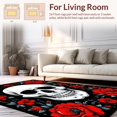 thumbnail image 2 of ODIKA 4'x6' Machine Washable Non-Slip Area Rug, Striking Dark Floral Aesthetic High Traffic Rug, Red, 19257, 2 of 7