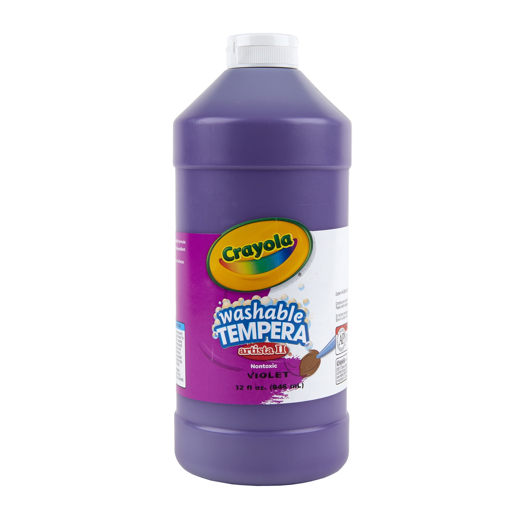 Crayola Artista II Washable Tempera Paint, 32 oz, Violet, Pack of 3