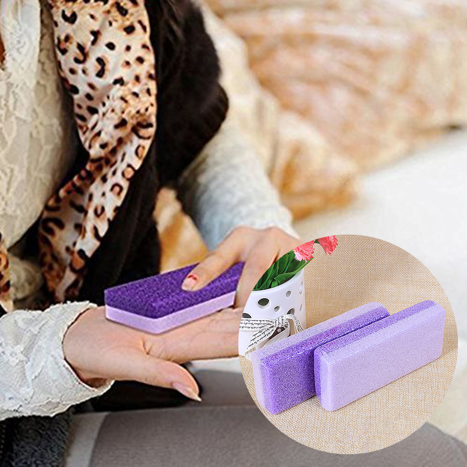 Cuboid Foot Pumice Stones Double Sided for Dead Remover Foot Care