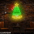 thumbnail image 3 of Glowneon Hello December Neon Sign, Christmas Pine Tree Led Wall Decor, 3 of 5