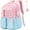 Pink/Blue, variant on Sweet Gradient Color School Backpack, Kawaii Backpack Bookbag, Elementary Middle Schoolbag, Pink/Blue