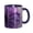 NavyBlue, variant on Purple Flower Floral Coffee Mug Fun Custom Ceramic Mugs 11oz Black