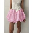 thumbnail image 5 of Rdhnmea Women Girls Y2k Bubble Mini Skirt Low Waist Pleated Puffy Short Lantern Skirts A-Line Ruffle Flared Balloon Skirts Club Streetwear, 5 of 9